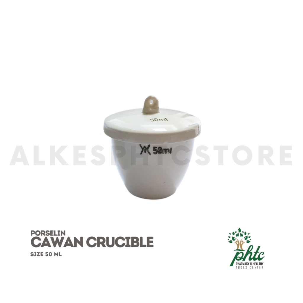 Cawan Crusible 50ml + Tutup L Cawan Krusibel