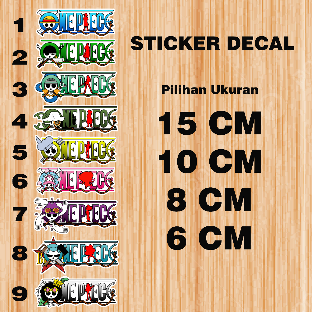 

Sticker Decal Vinyl Tahan Air One Piece