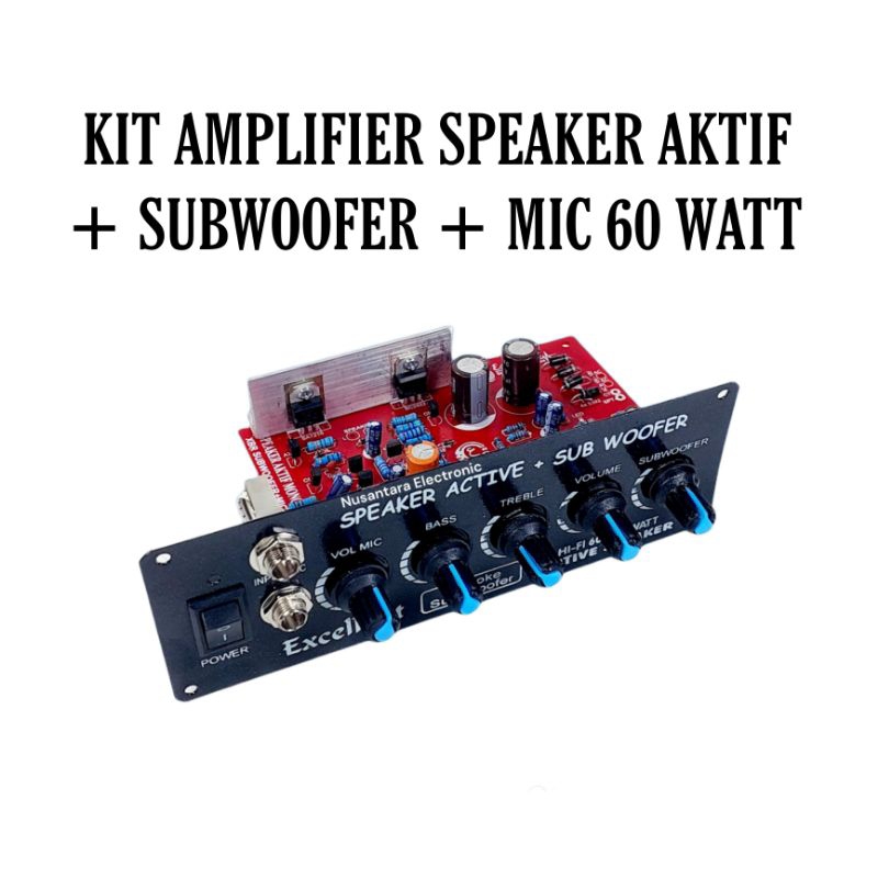 KIT SPEAKER AKTIF 60 WATT  PLUS SUBWOOFER PLUS MIC