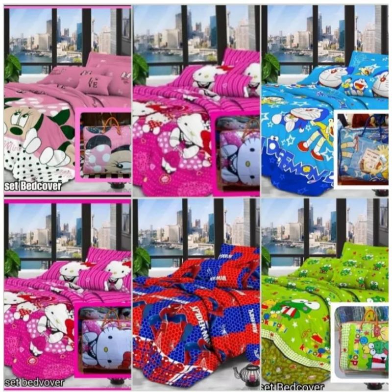 bedcover set 180x200 karakter anak