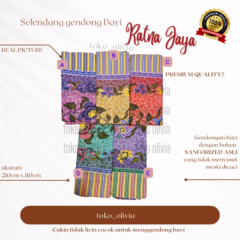 Kain Selendang Gendong Bayi – Jarik Batik Panjang Halus Ratna Jaya