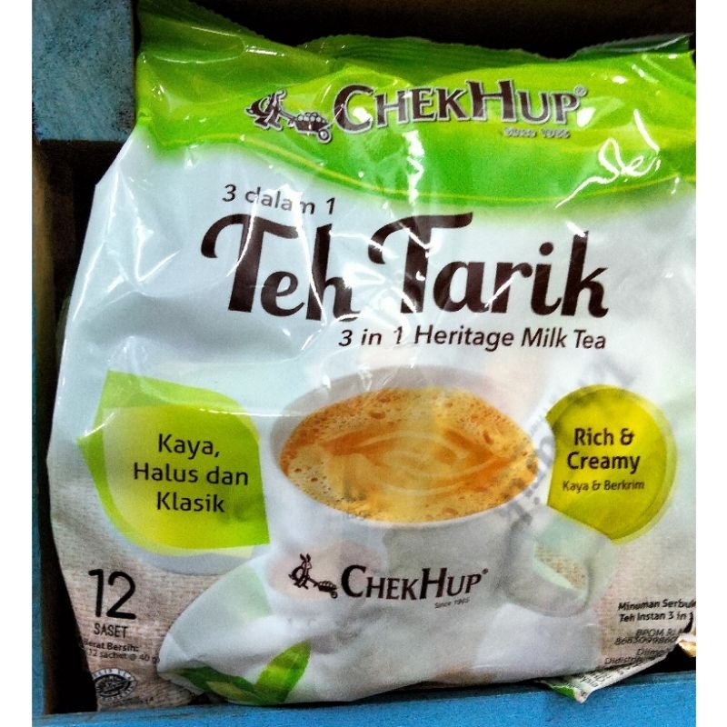 

Chek Hup Teh Tarik Instan 3 in 1 / ChekHup Teh Tarik / Instan Milk Tea / Teh Sachet / Teh Susu / Teh Instan / Teh Malaysia