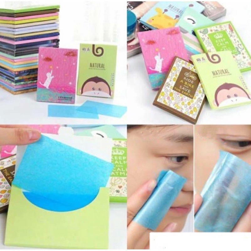 Kertas Linen Tissue Penyerap Minyak Tisu Linen Muka 50Pcs /  Tisu serap minyak  Oil Control Film Men