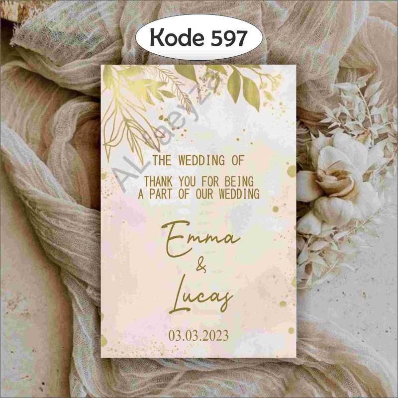 Kartu Souvenir Pernikahan Kartu Ucapan Terima Kasih Pernikahan Kartu Souvenir Kartu Ucapan Souvenir 