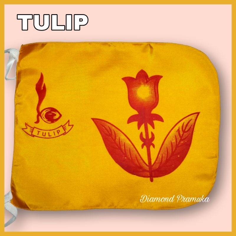 Bendera regu pramuka putri bunga tulip Bendera regu tulip