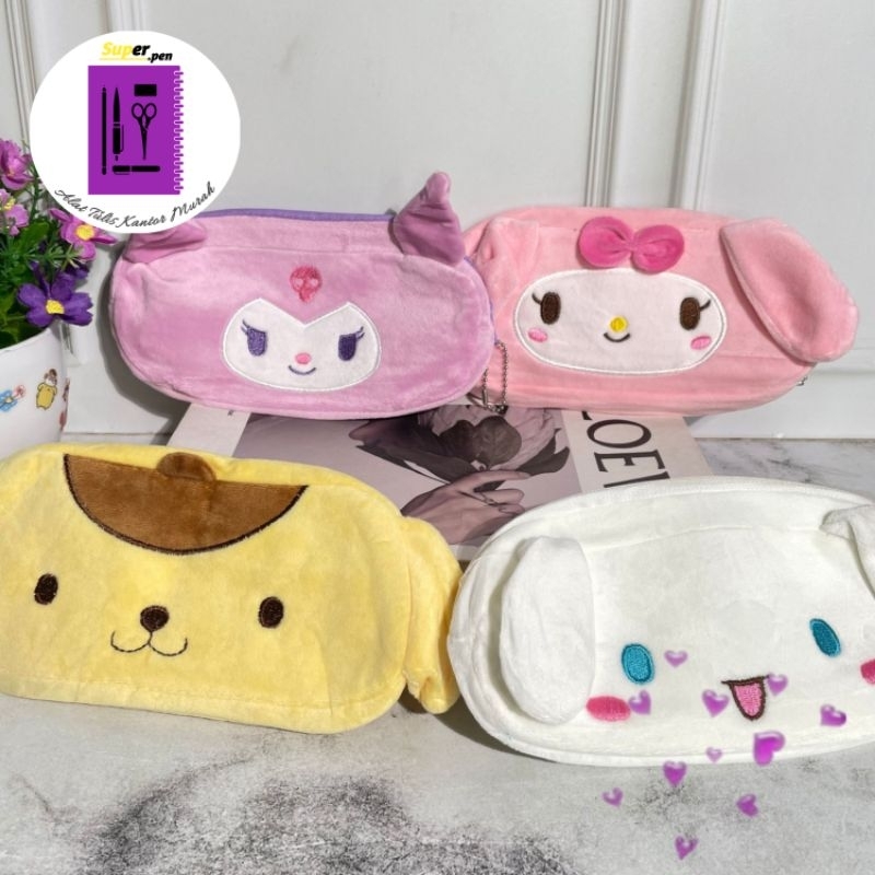 

kotak pensil kain Sanrio kuping nonjol wajah tepak tempat pencil case termurah bagus imut