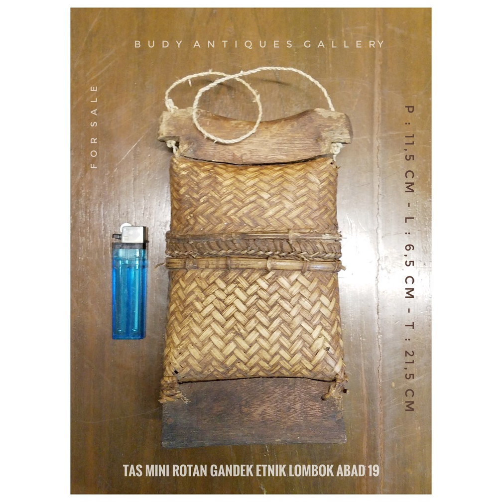 Tas Rotan Gandek Etnik Lombok Size Kecil