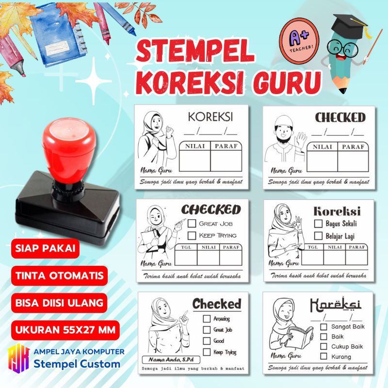 

Stempel Nilai Guru / Penilaian / Koreksi / Checked / Reward