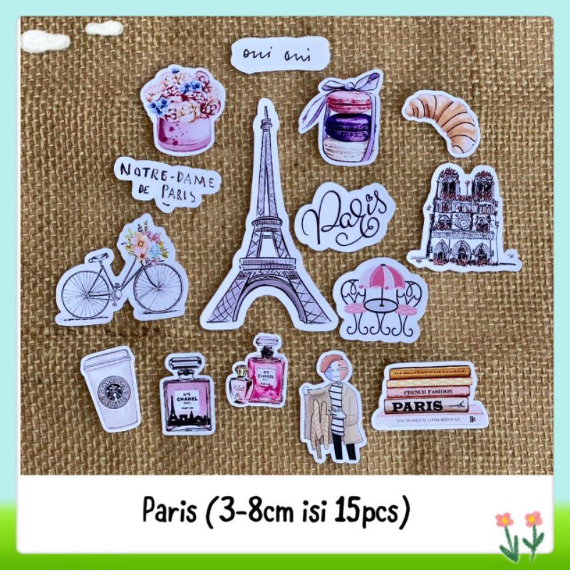 

15pcs sticker tempelan paris