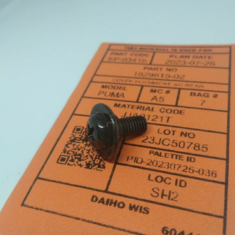 BOLT SCREW PAN M5X11,5 BAUT 8 BAUT COVER BODY HONDA