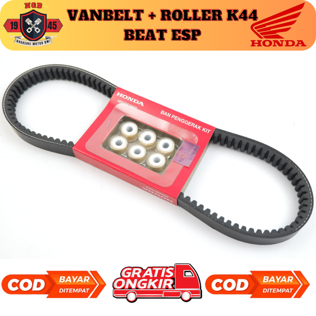 vanbelt beat fi ori - vanbelt beat k44 ori - Vanbelt plus Roller K44 Original Honda AHM Beat Esp vbe