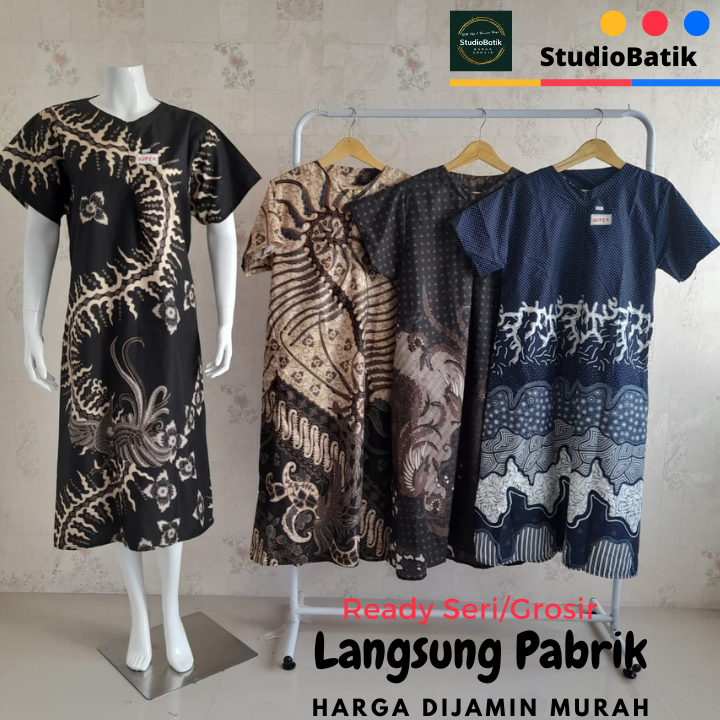 Daster Batik Setiawaty  Model Daster Ibu Busui Ritsleting Langsung Pabrik
