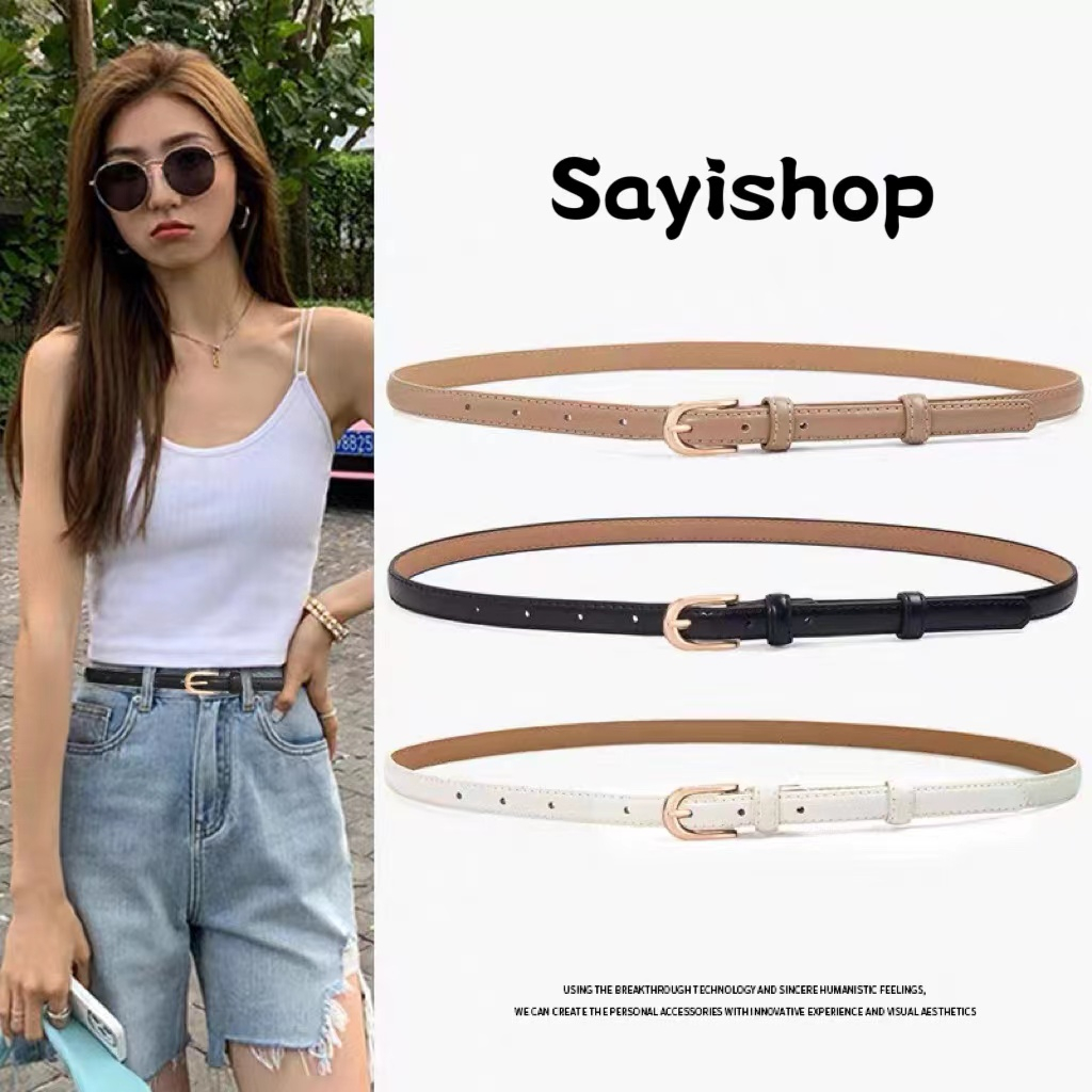 Sayishop Ikat Pinggang Wanita Bahan PU Leather Belt Wanita Vintage - Sabuk Wanita Square Fashion Tre