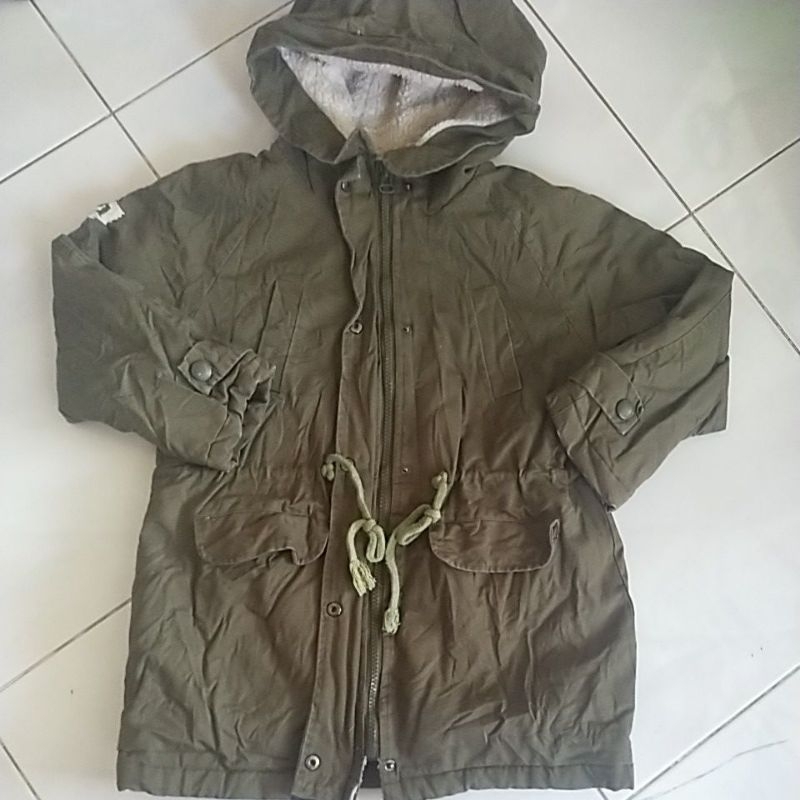 jacket parka army anak