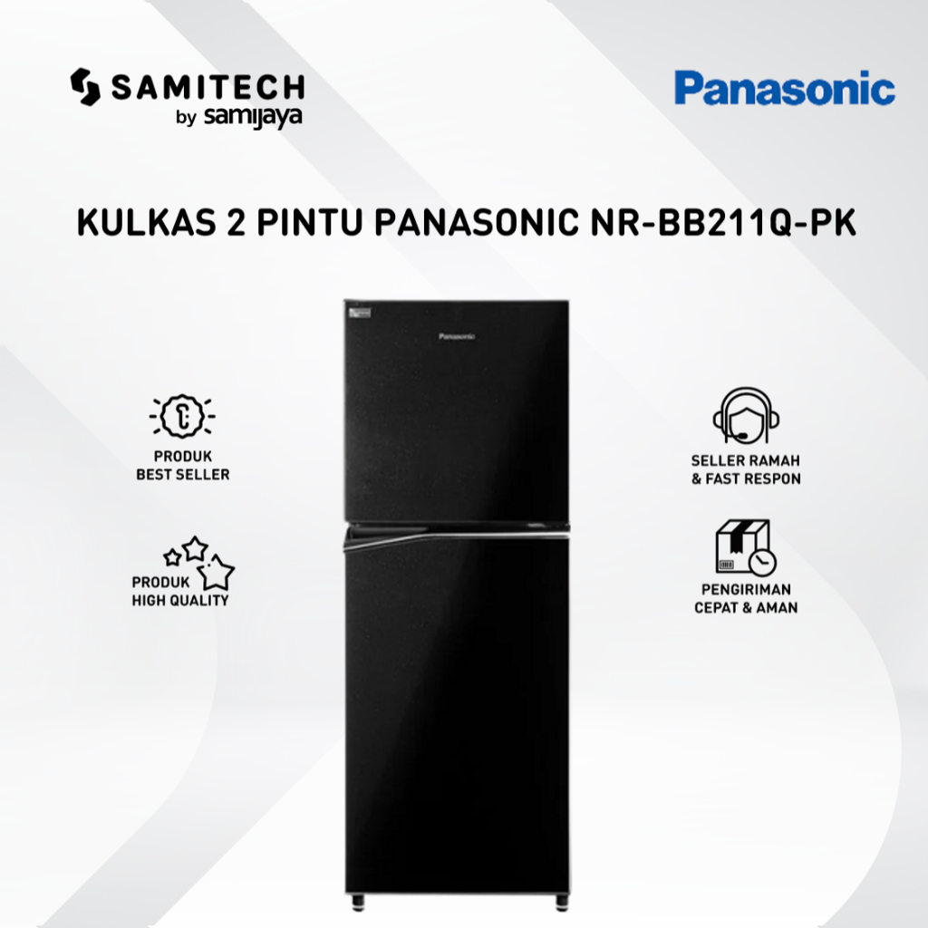 KULKAS 2 PINTU PANASONIC NR-BB211QPK / NR BB 211 Q PK BERGARANSI
