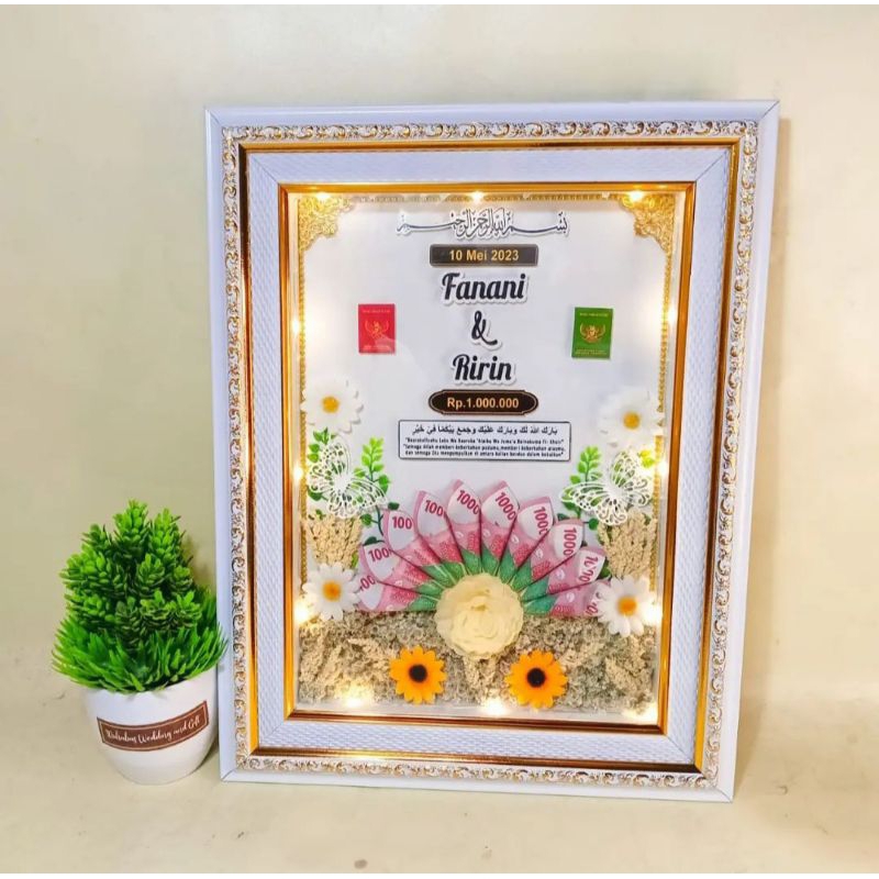 Mahar Pernikahan Rustic / Bingkai Mahar Pernikahan Murah