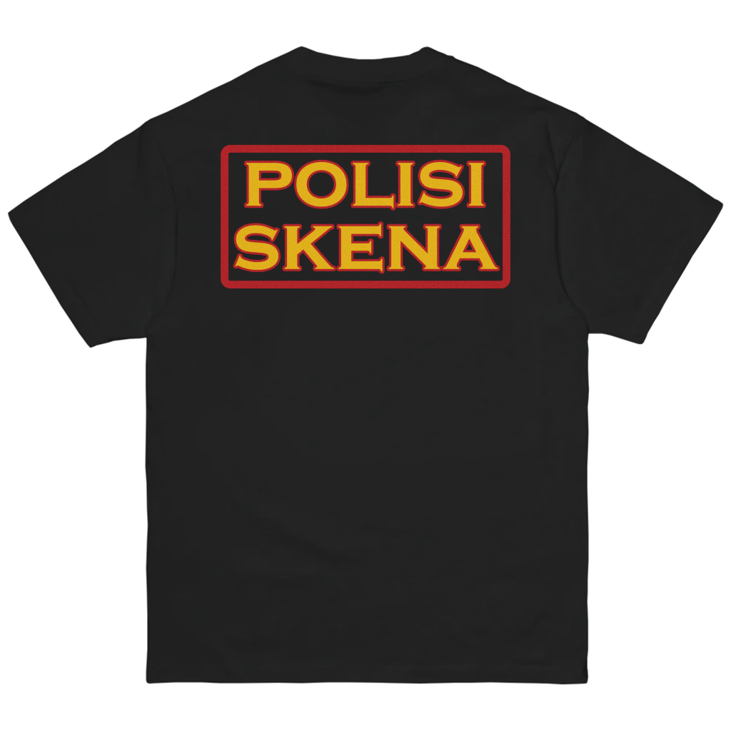 Kaos Distro Parodi Zerotwentytwo T-Shirt Polisi Skena Black | Baju Pria Parody Plesetan Band Gigs Festival Musik
