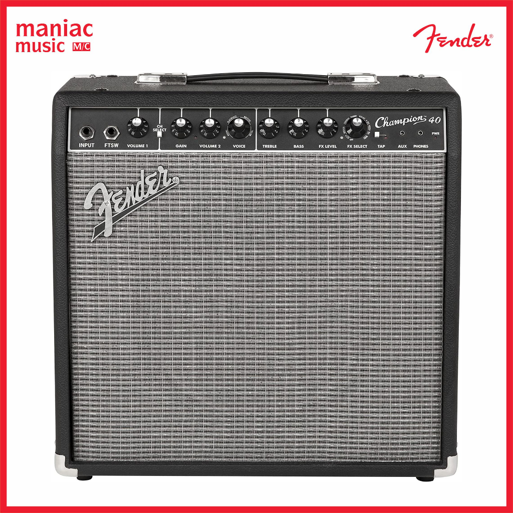 Fender Champion 40 - Ampli Gitar. Combo. 12 Inch. Speaker. 40W. Onboard Effects. Black
