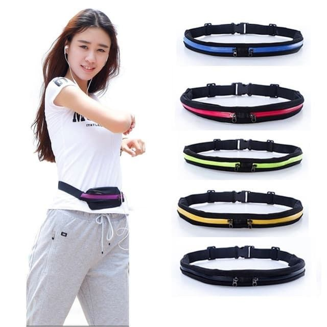 Waist Bag Tas Sabuk Pinggang Olahraga Tempat Hp / Dompet Anti Air