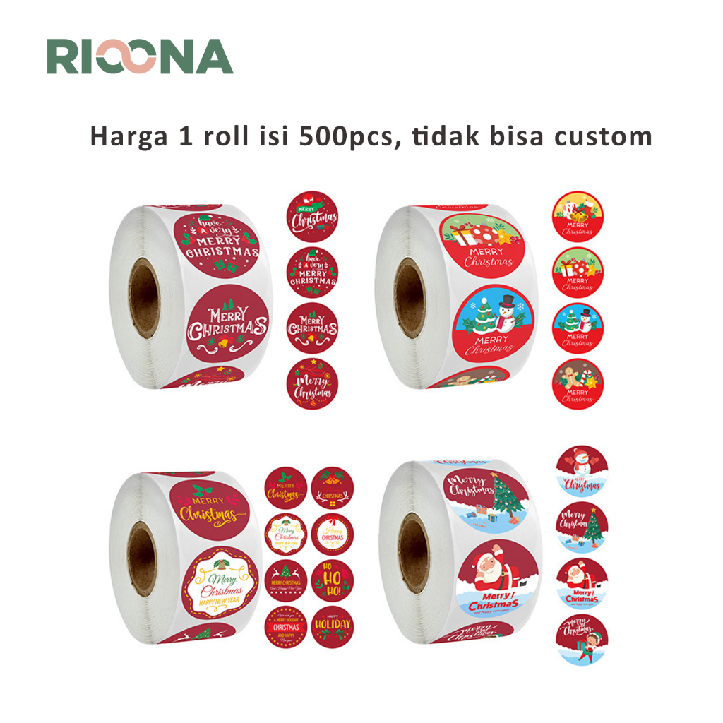

500pcs Stiker Natal Stiker Label Natal Stiker Label Chistmas