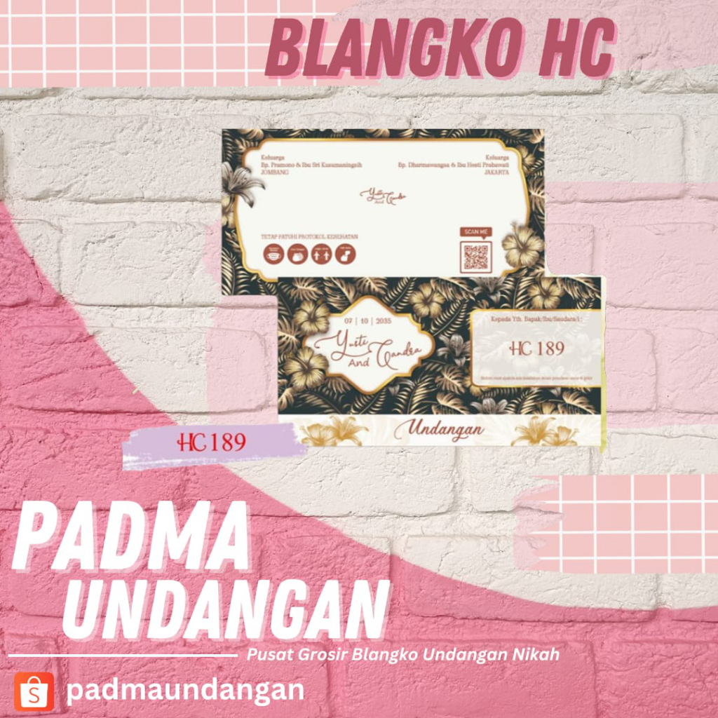Blangko Undangan HC 189 | Pusat Grosir Blangko | Padma Undangan