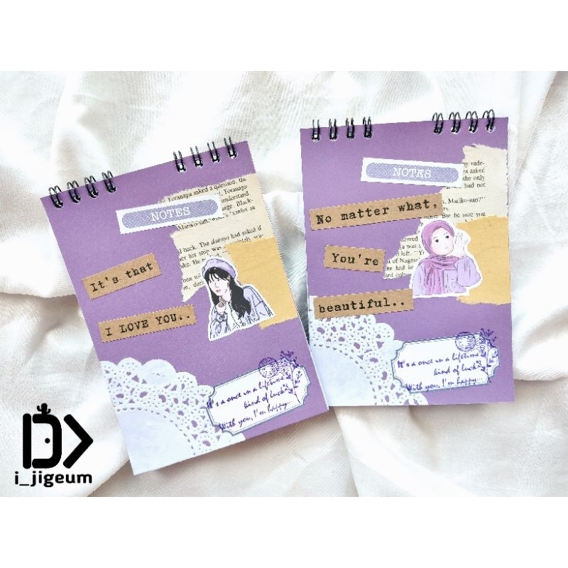 

Purple Notepad Aesthetic Vintage | Buku Catatan Ring | Buku Saku Ungu | Estetik | Lucu | Unik | Murah | Buku Saku | Handmade | Handycraft