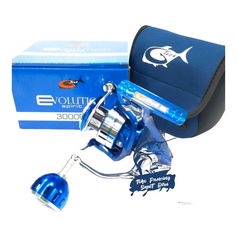 REEL SPINNING G TECH EVOLUTION SPIRIT 3000HG DRAG 15KG POWER HANDLE REEL PANCING MURAH