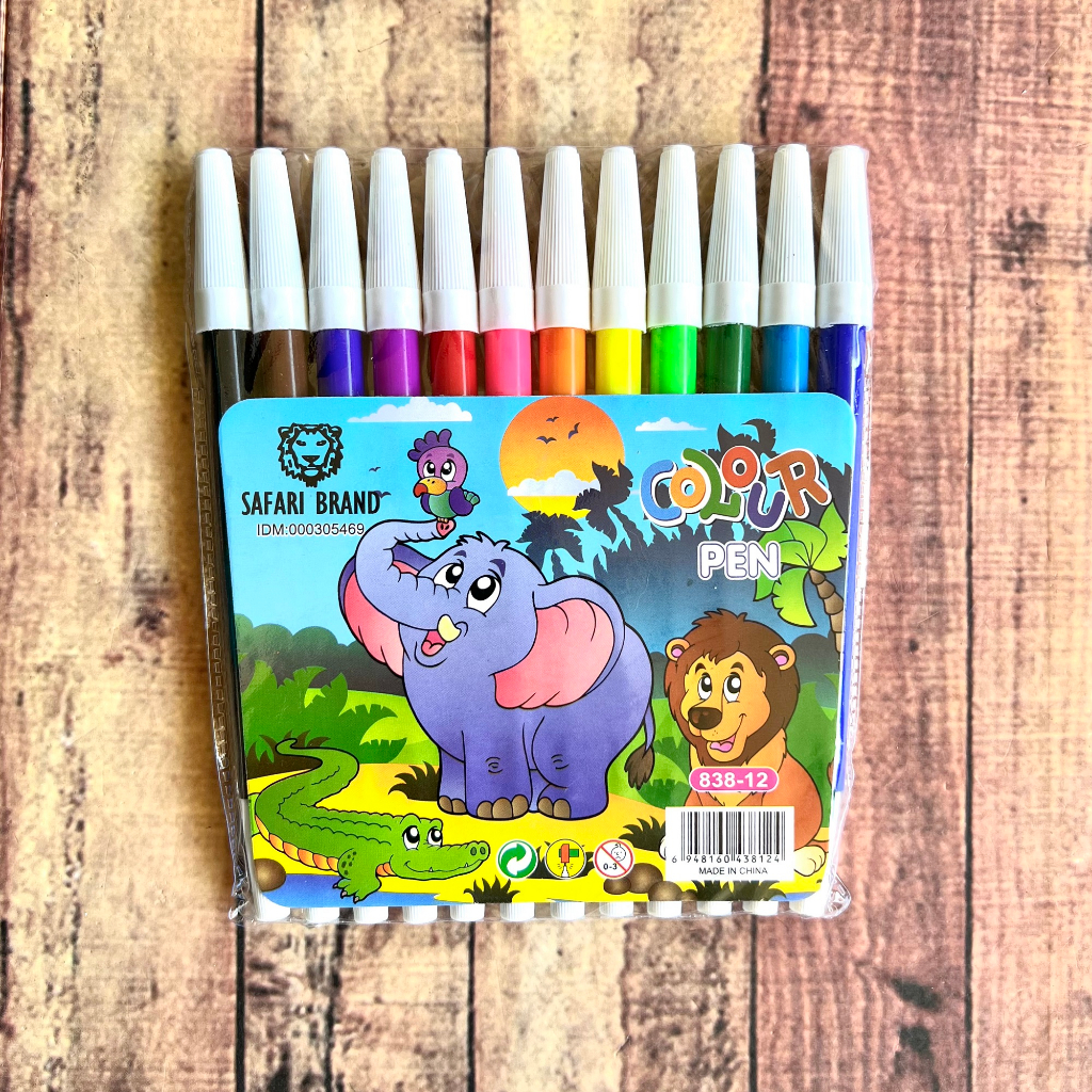 

Spidol 12 Warna Safari - Colour Pen Safari 12 Warna - Spidol Warna Warni