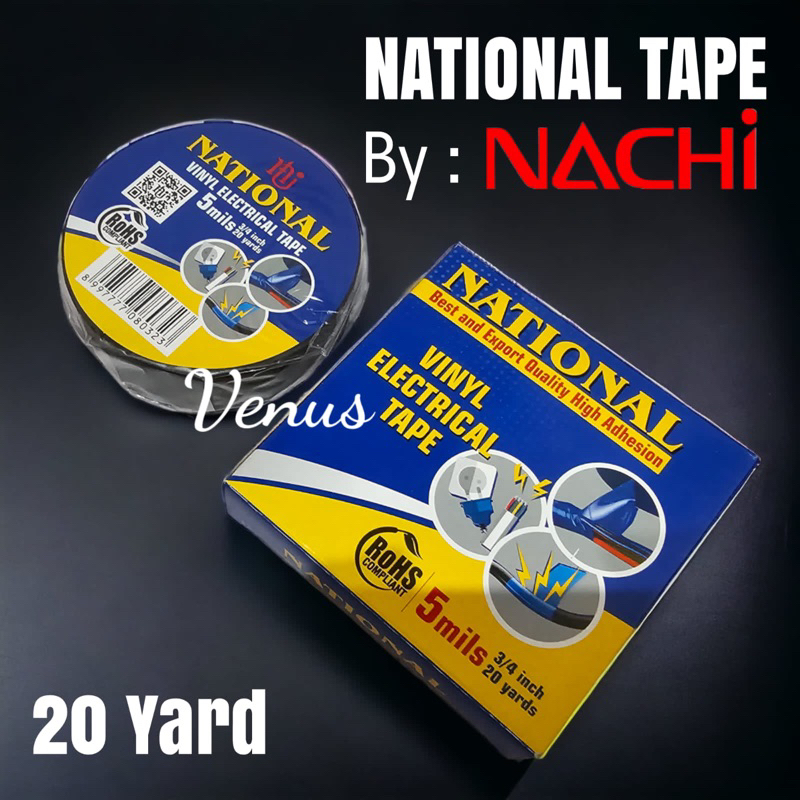 Isolasi Kabel Listrik Hitam - National / Nasional 20 yard