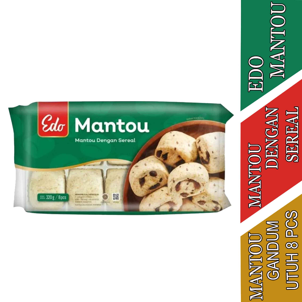 

Roti Gandum Utuh - Edo Mantou - Mantou Sereal - 320gr - 8pcs