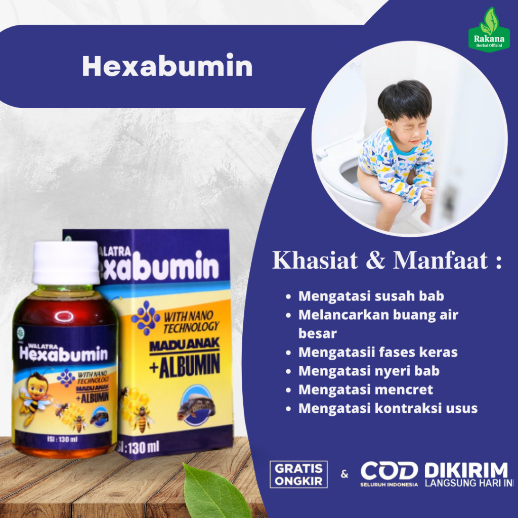 Obat Sakit Susah Buang Air Besar Anak, Pelancar BAB Untuk Bayi & Anak Walatra Hexabumin