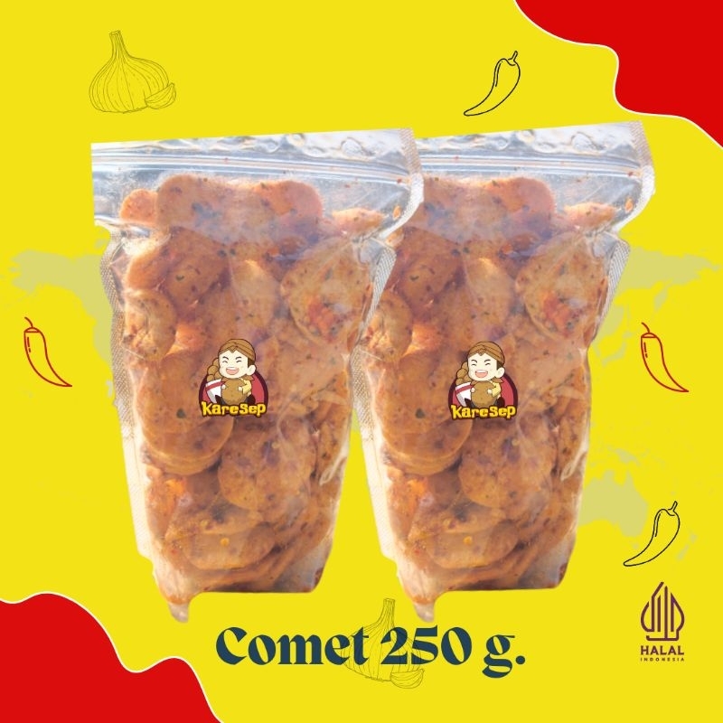 

cemilan pedas gurih comet opak 250g