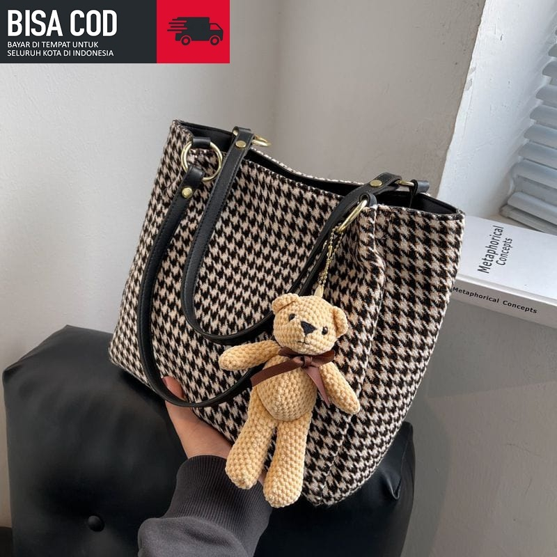 Tas Totebag Tas Bahu Wanita 8865 Neira  Motif Mikro