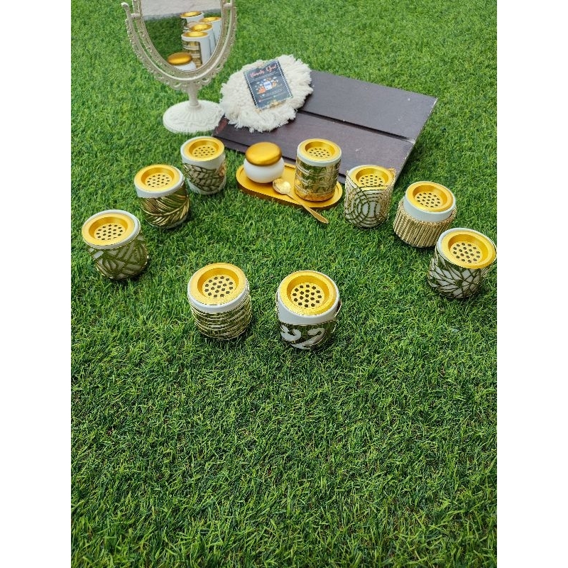 Mabkhara Set Gold / pembakaran dupa / prapen