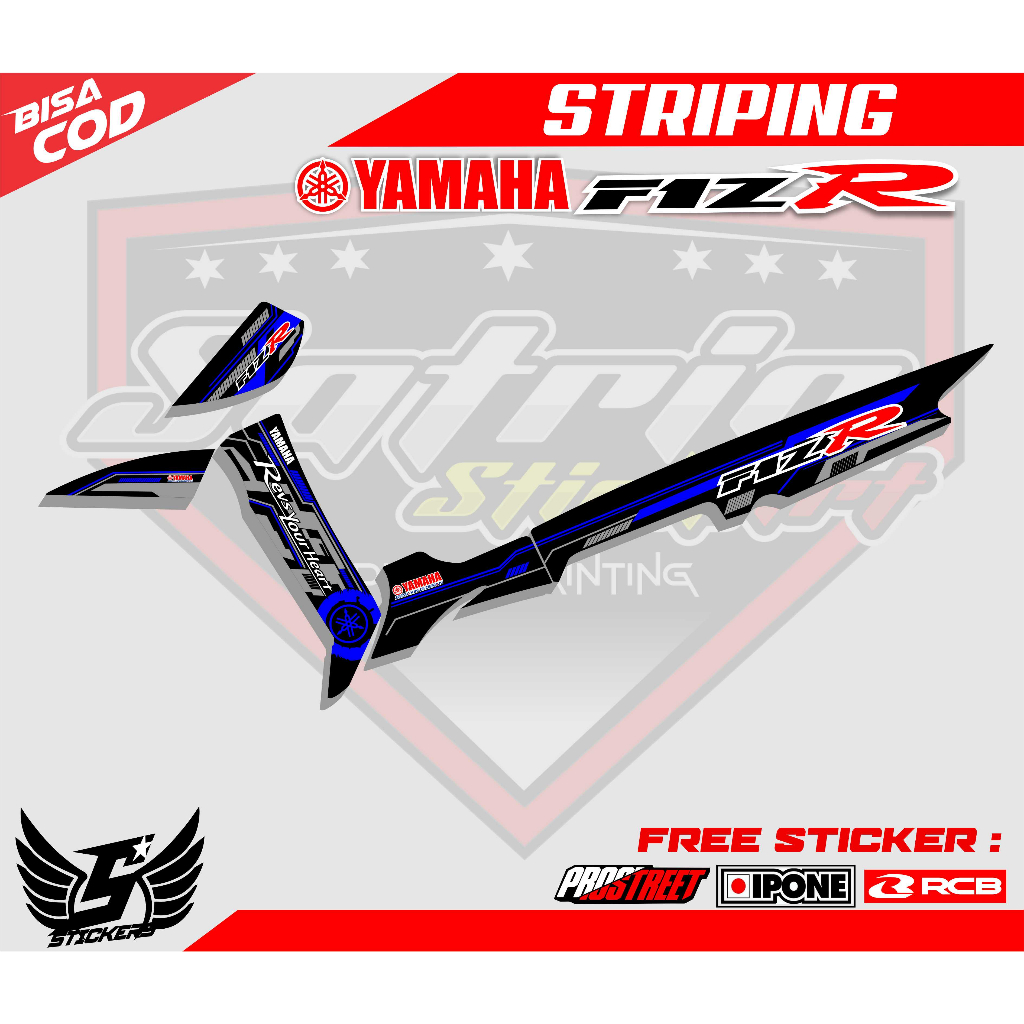 STRIPING VARIASI FIZ R / STICKER LIST MOTOR YAMAHA FIZ R
