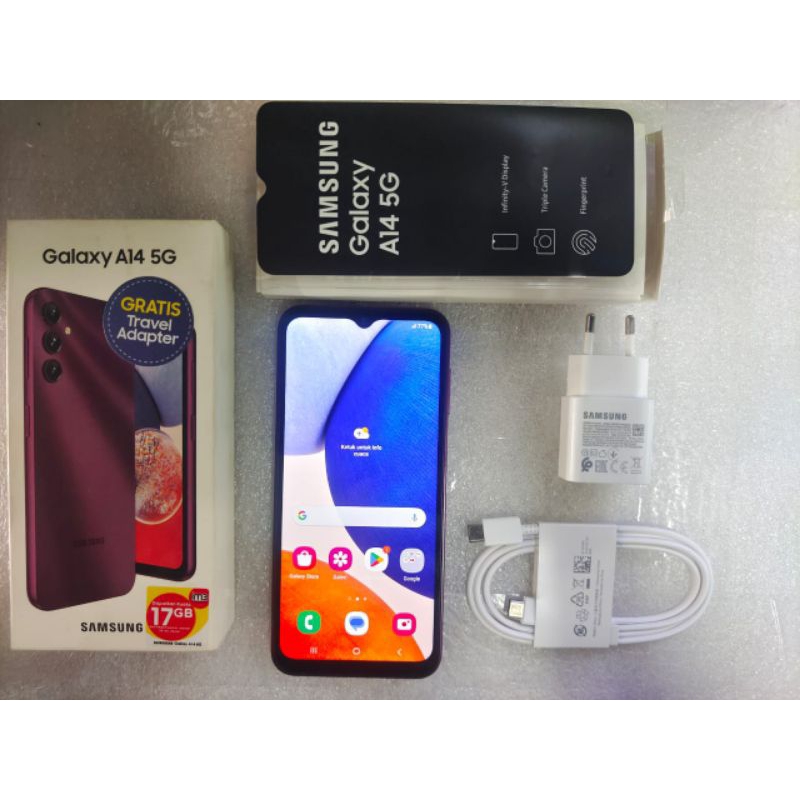 Second Samsung A14 5G ram 6/128 gb garansi resmi samsung indonesia