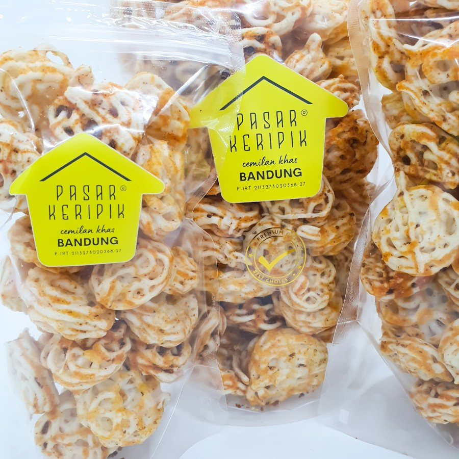 

Pasar Keripik Kerupuk Seblak Cikur Mawar Pedas size Kecil