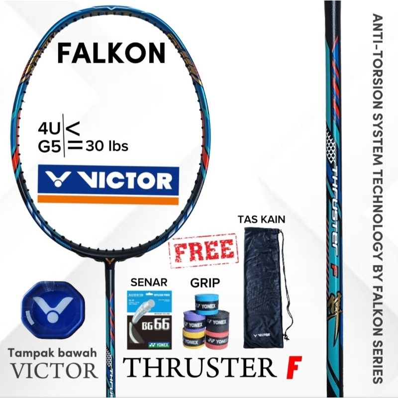 Raket Badminton Victor  THRUSTER F Made In Taiwan 30lbs