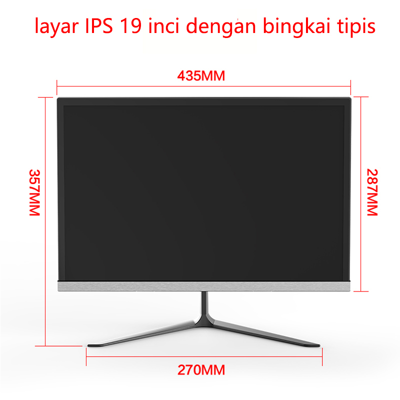 Komputer All-in-One Terbaru HD Super Tipis Intel Core i3/i5 Untuk Rumah, Belajar, Kantor, dan Hiburan - Desktop Gaming Montir 19/22/24 Inci - Gratis Keyboard dan Mouse! Rak Kayu Inklusif. Garansi 1 Tahun.-6