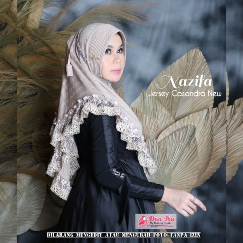 Hijab instan renda ped original doa ibu/hijab instan renda ped