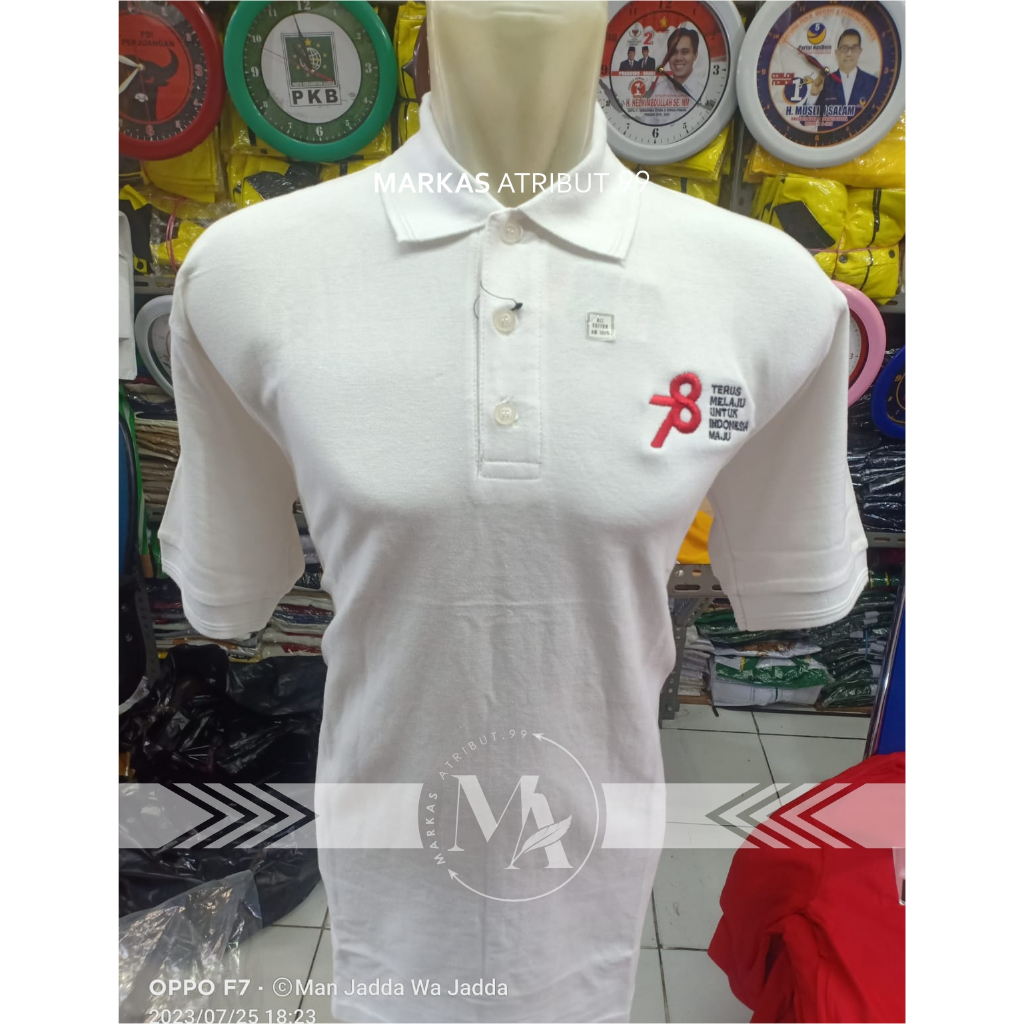 KAOS COTTON HUT RI 78 / BAJU HUT RI 78 / KAOS HUT RI 2023 / POLO TSHIRT HUT RI
