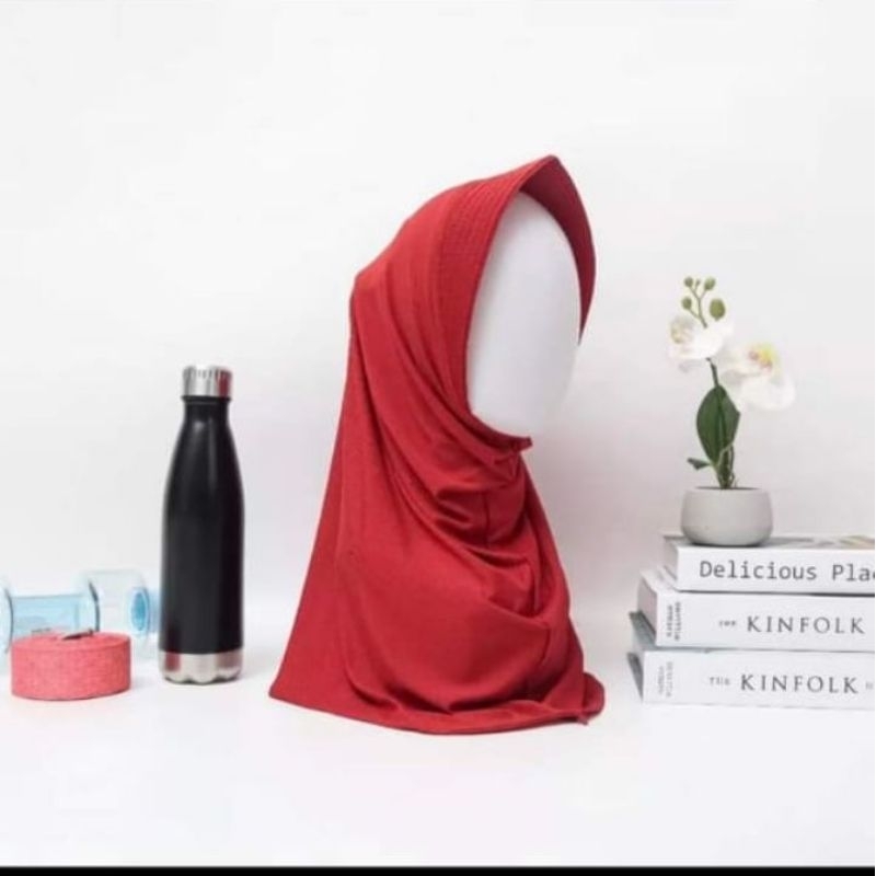 HIJAB SPORT PET BESAR JERSEY || HIJAB INSTAN SPORT PET TEBAL / JILBAB SPORT