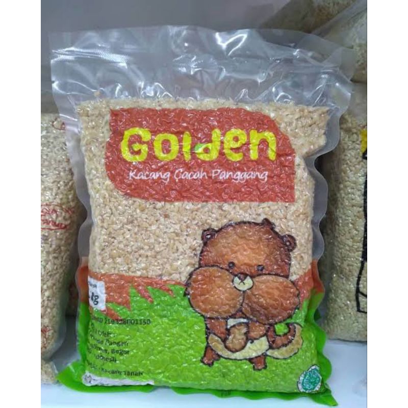 

golden kacang cacah panggang repack 500 gr / kacang sangrai