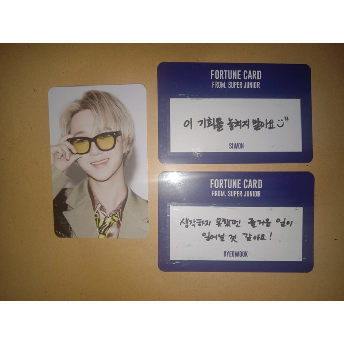 Fortune Card SS9 Encore Yesung Super Junior Photocard
