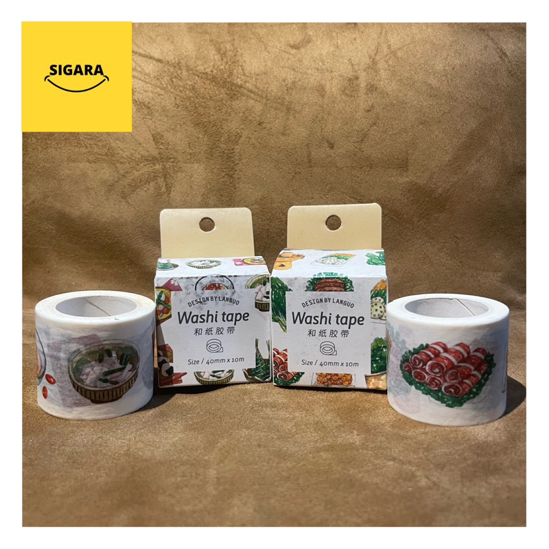 

[NEW] Washi Tape Lucu Murah 40mm x 10m import (food)