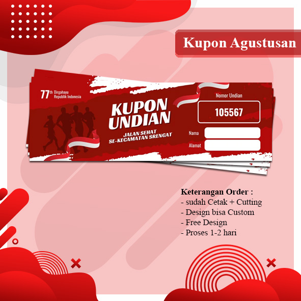 

Cetak Kupon Agustusan/ Kupon jalan sehat (Free Design)