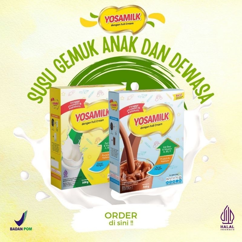 

yosamilk PENAMBAH TINGGI BADAN rasa coklat dan vanila