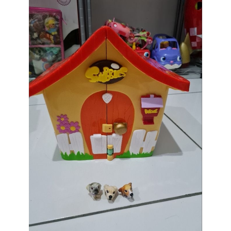 preloved mainan anak rumah rumahan snubbies folding house light