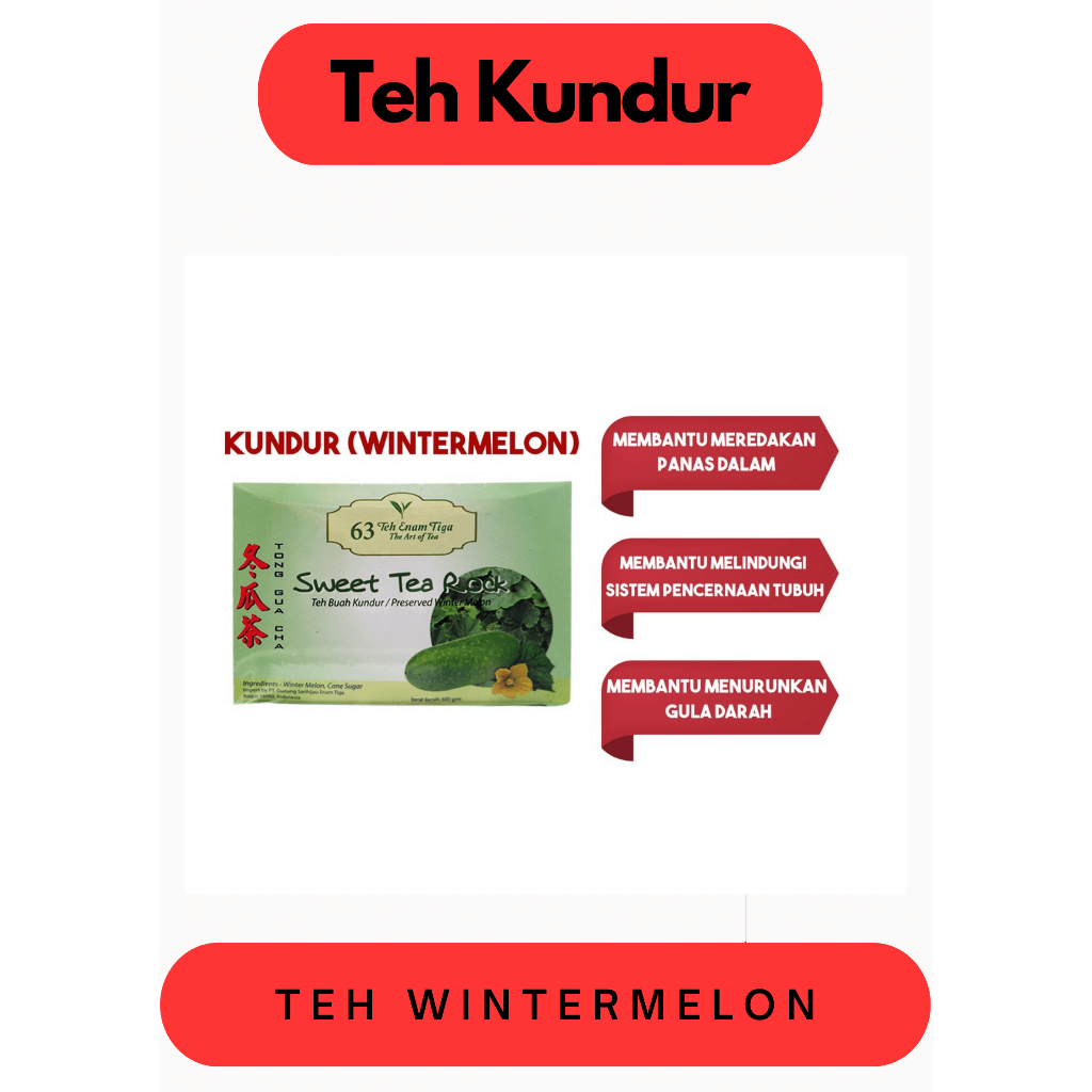 

Teh 63 Kundur (Winter Melon) Sweet Tea Manis Alami
