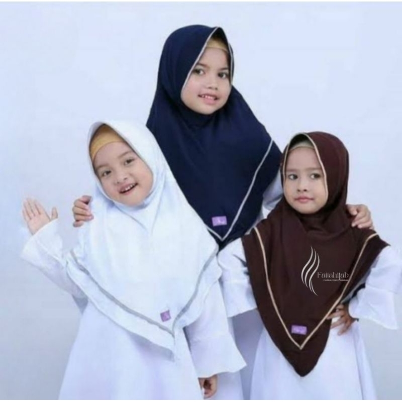 Jilbab Anak sekolah zoya jumbo 5-10 tahun Karimah hijab Anak ukuran Jumbo